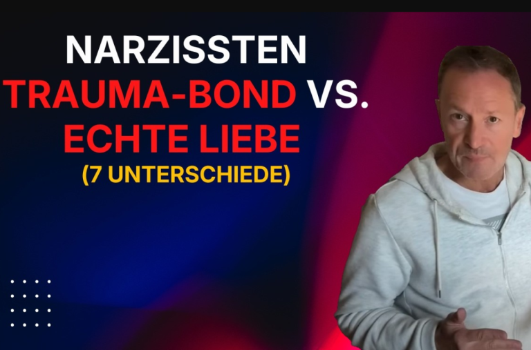 Narzissmus Hilfe Videos Text: "Vergleich zwischen Trauma-Bond und echter Liebe mit 7 Unterschieden."